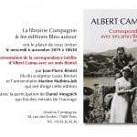 Présentation de la correspondance inédite d’Albert Camus avec ses amis Bénisti à la librairie Compagnie